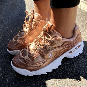 Fila 'Formation' Rose Gold Metallic Sneakers